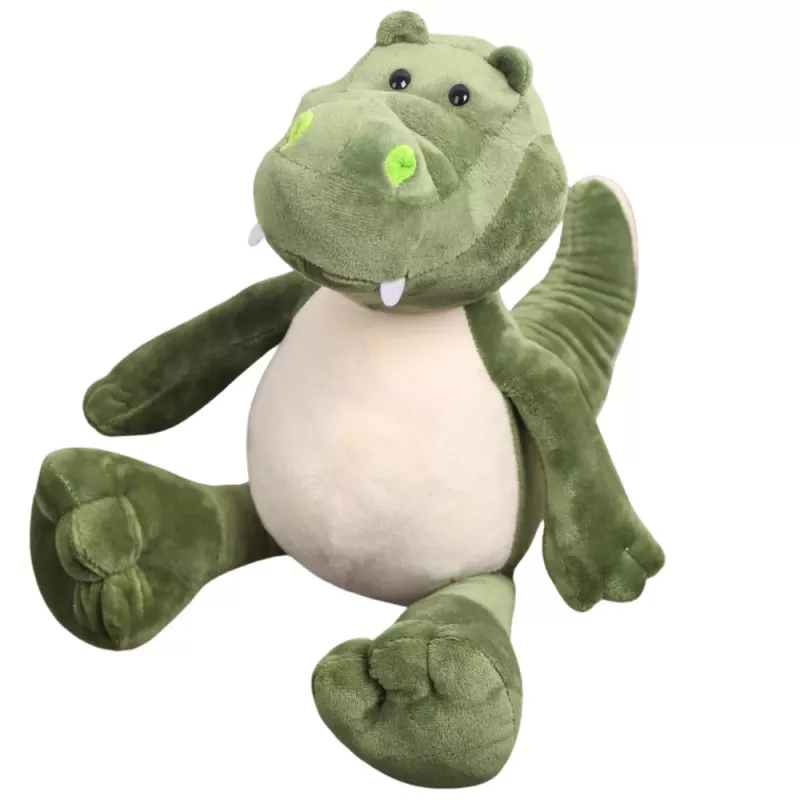 LEAN TOYS Mascota de peluche cocodrilo verde 25cm