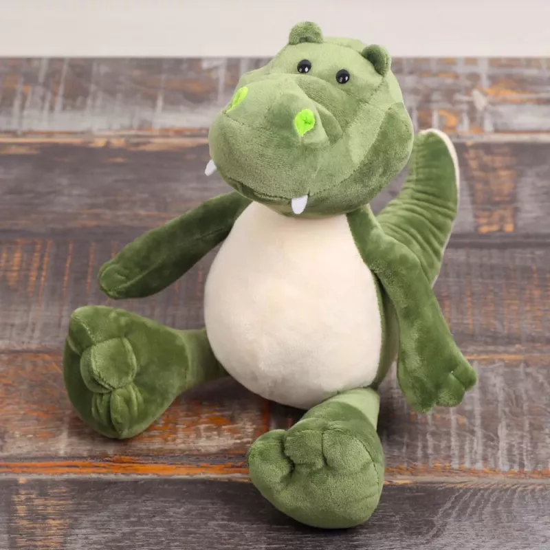 LEAN TOYS Mascota de peluche cocodrilo verde 25cm