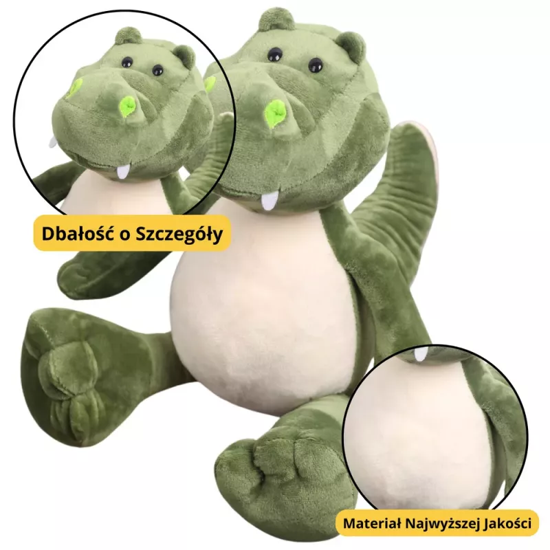 LEAN TOYS Mascota de peluche cocodrilo verde 25cm