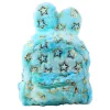 Mochila de peluche LEAN con orejas, estrellas doradas, infantil, azul
