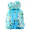 Mochila de peluche LEAN con orejas, estrellas doradas, infantil, azul