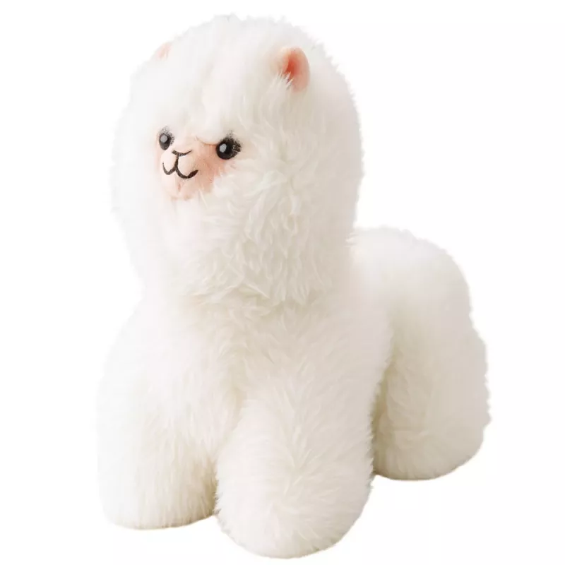Peluche LEAN TOYS, llama de peluche, blanca, 40 x 40 cm