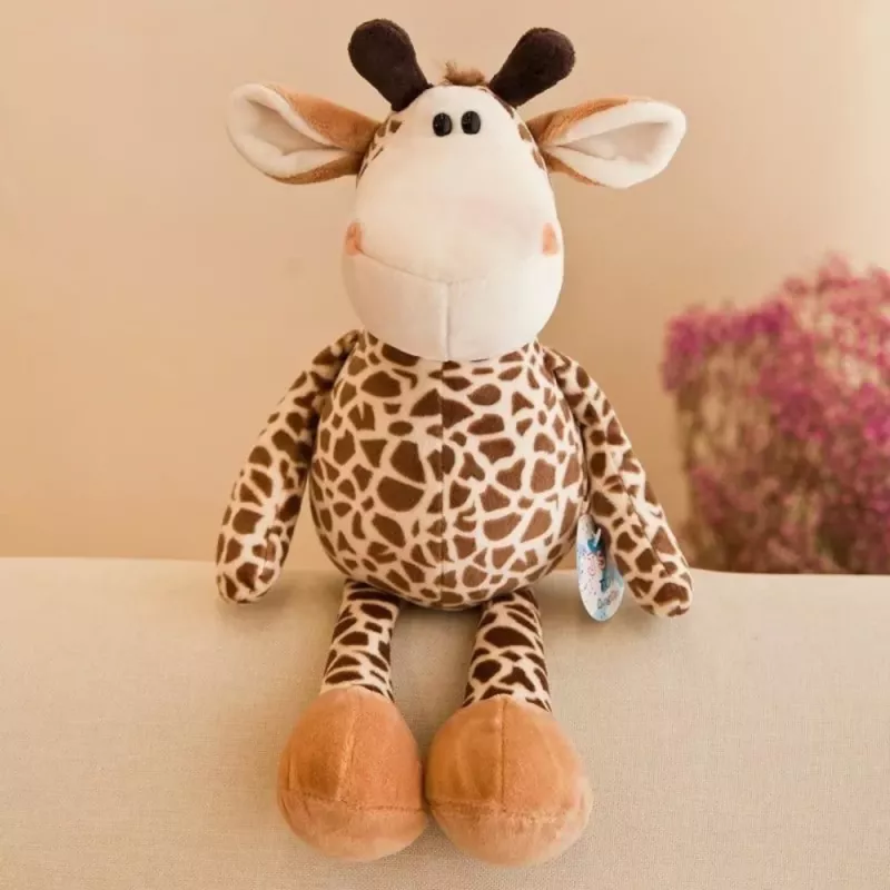 Peluche mascota LEAN TOYS, jirafa de peluche, moteada, 25 cm