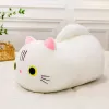 Peluche mascota LEAN TOYS, gato con cola larga, blanco, 40 cm