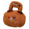 Bolso de peluche LEAN TOYS, capibara con rosa, marrón, 20 cm