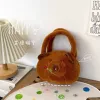 Bolso de peluche LEAN TOYS, capibara con rosa, marrón, 20 cm