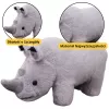 LEAN TOYS Mascota de peluche rinoceronte peluche gris 30 cm