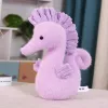 LEAN TOYS Mascota de peluche caballito de mar lila 25cm