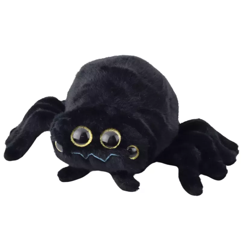 LEAN TOYS Mascota de peluche insecto araña negro 30 cm