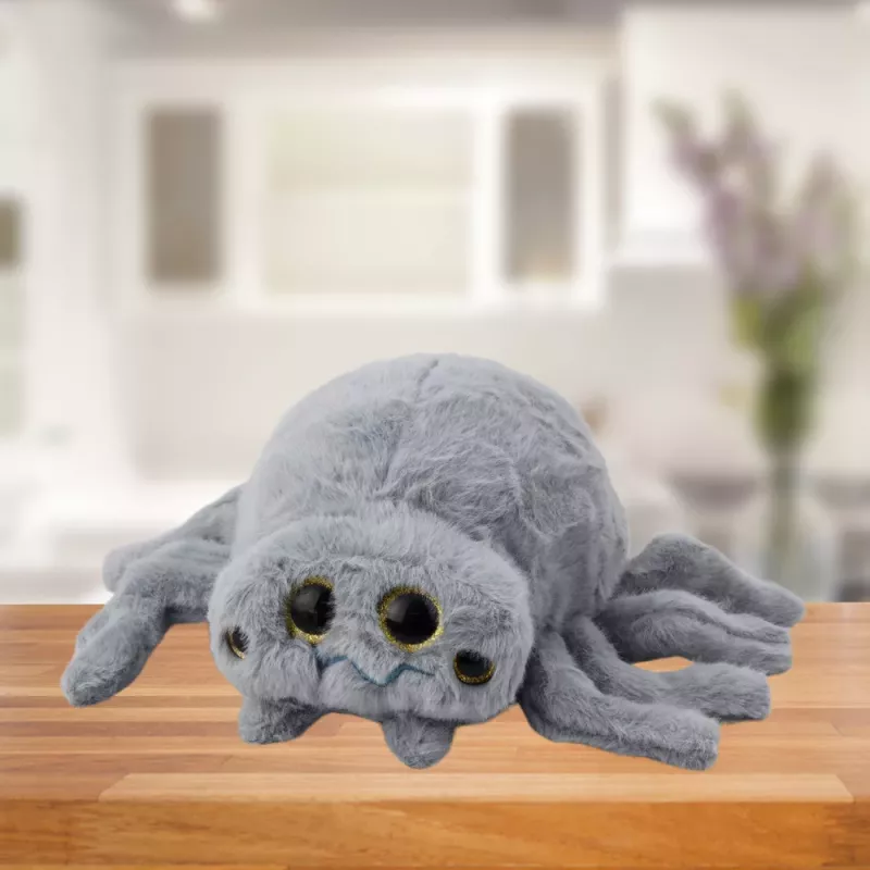 LEAN TOYS Mascota de peluche insecto araña gris 30cm