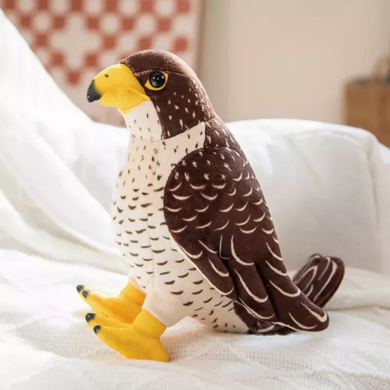 LEAN TOYS Peluche halcón pájaro marrón 30cm