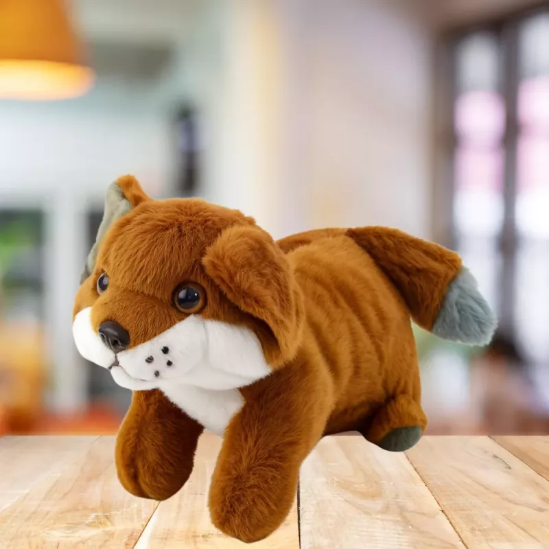 LEAN TOYS Peluche zorro marrón 28 cm