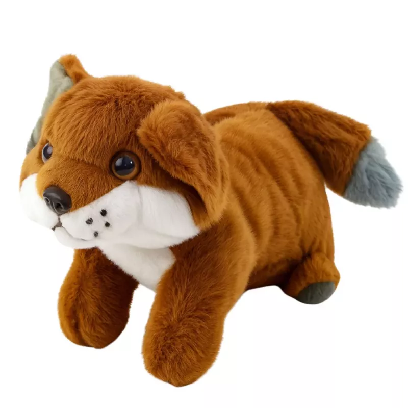 LEAN TOYS Peluche zorro marrón 28 cm