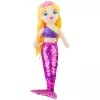 LEAN TOYS Sirena de peluche con cola brillante lila 48 cm