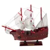 LEAN TOYS Modelo decorativo de colección velero rojo 24x23cm