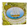 LEAN TOYS Pieza de colección Barco velero de tres mástiles decorativo Blanco 39x36cm