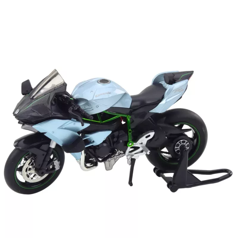 LEAN TOYS Moto deportiva metal luces sonidos Plata 1:12