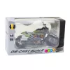 LEAN TOYS Moto Chopper metal luces sonidos elementos Negros Verdes 1:12