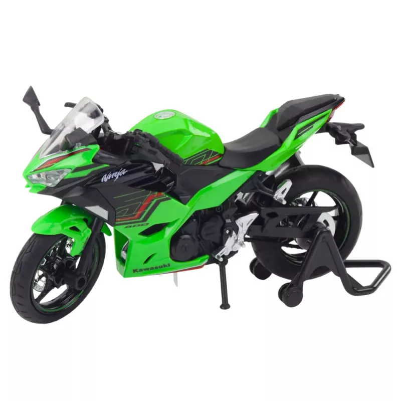 LEAN TOYS Moto deportiva metal luces sonidos Verde 1:12