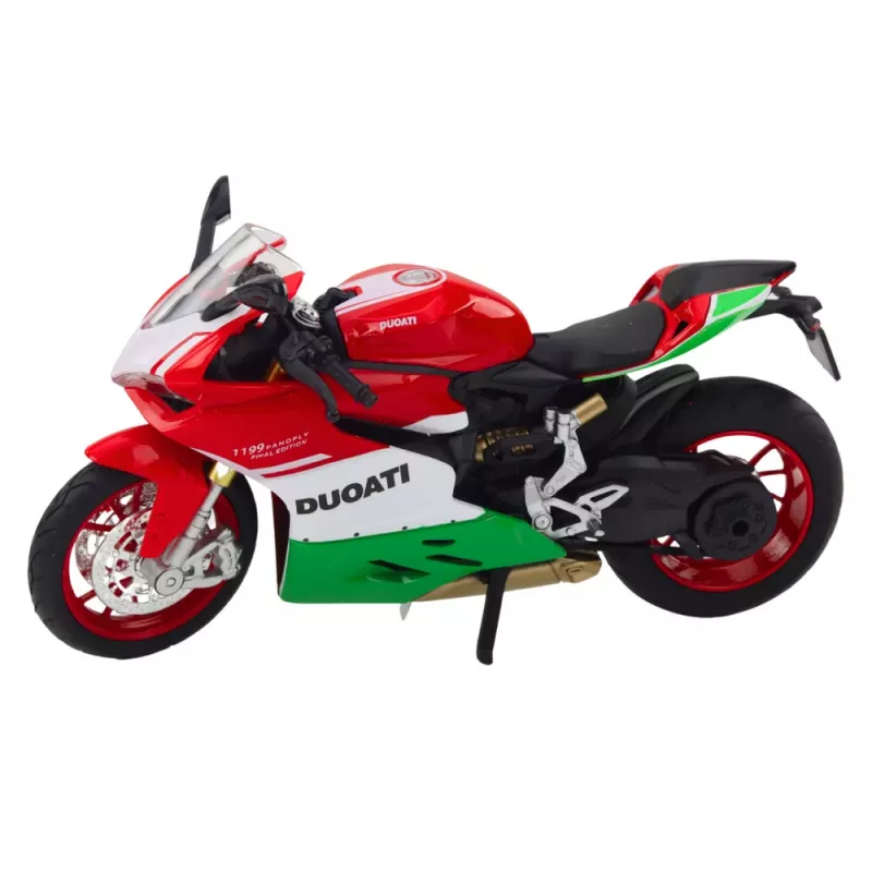 LEAN TOYS Moto deportiva metal luces sonidos Rojo Verde 1:12