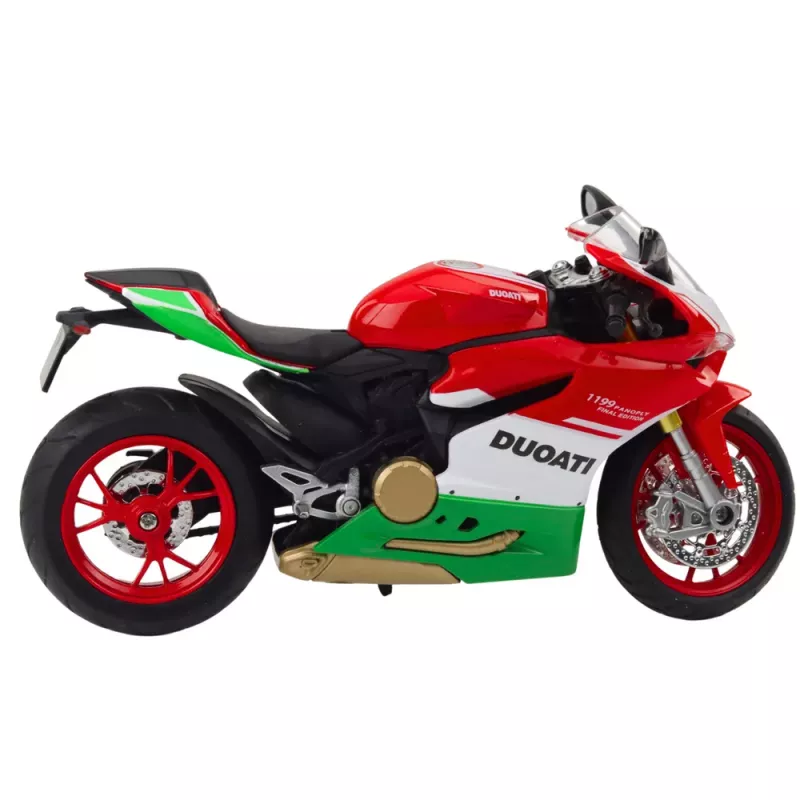 LEAN TOYS Moto deportiva metal luces sonidos Rojo Verde 1:12