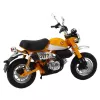 LEAN TOYS Moto retro clásica metal luces Amarillo 1:12