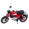 LEAN TOYS Moto retro clásica metal luces Rojo 1:12