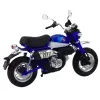 LEAN TOYS Moto retro clásica metal luces Azul 1:12
