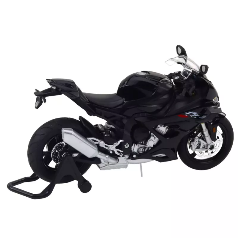 LEAN TOYS Moto deportiva metal luz sonido Negro S1000 1:12