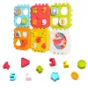 LEAN TOYS Cubo educativo encajable números formas reloj de colores