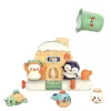 LEAN TOYS Set de juguetes de baño interactivos para niños pequeños - animales marinos
