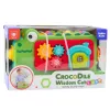 LEAN TOYS Cubo educativo sensorial platillos laberinto cocodrilo