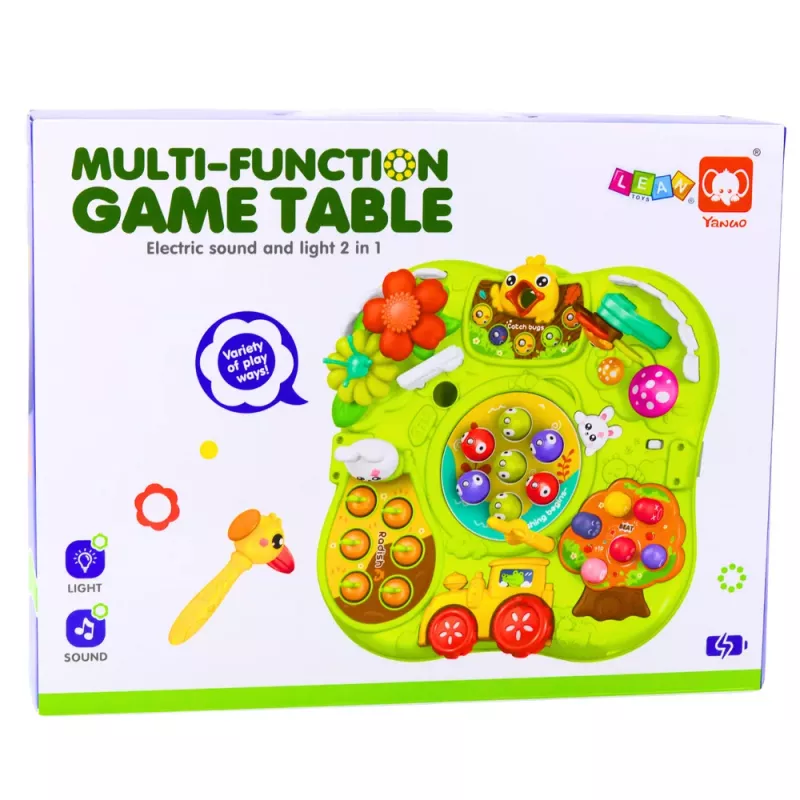 LEAN TOYS Panel multifuncional mesa interactiva para niños pequeños juegos de habilidad