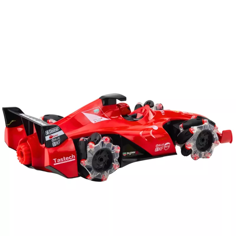 LEAN TOYS Coche RC efecto humo 2.4G Rojo
