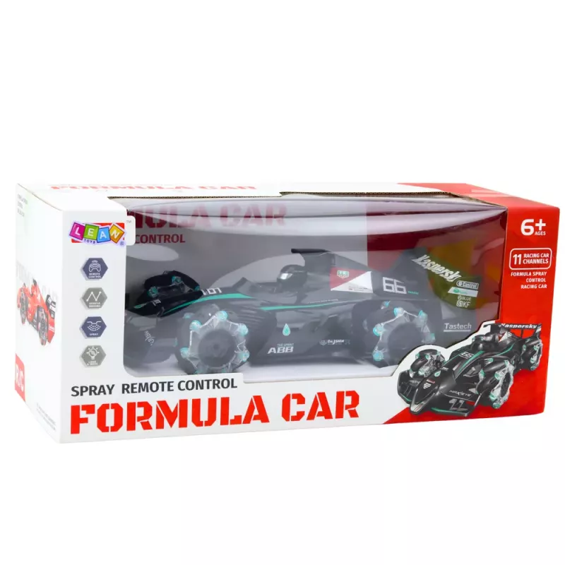 LEAN TOYS Coche deportivo RC radiocontrol con efecto humo 2.4G Negro