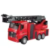 Vehículo de bomberos con escalera extensible y función de chorro de agua Huina 1:18