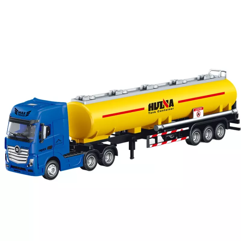 HUINA camión cisterna de metal con piezas móviles amarillo 1:50