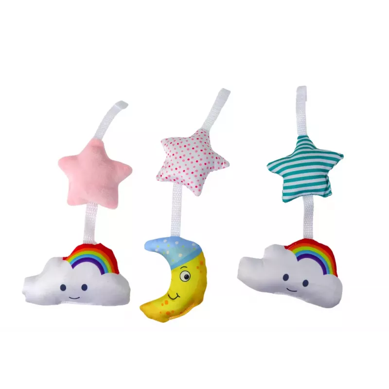 LEAN TOYS móvil de cuna para bebé Sky con sonido rosa