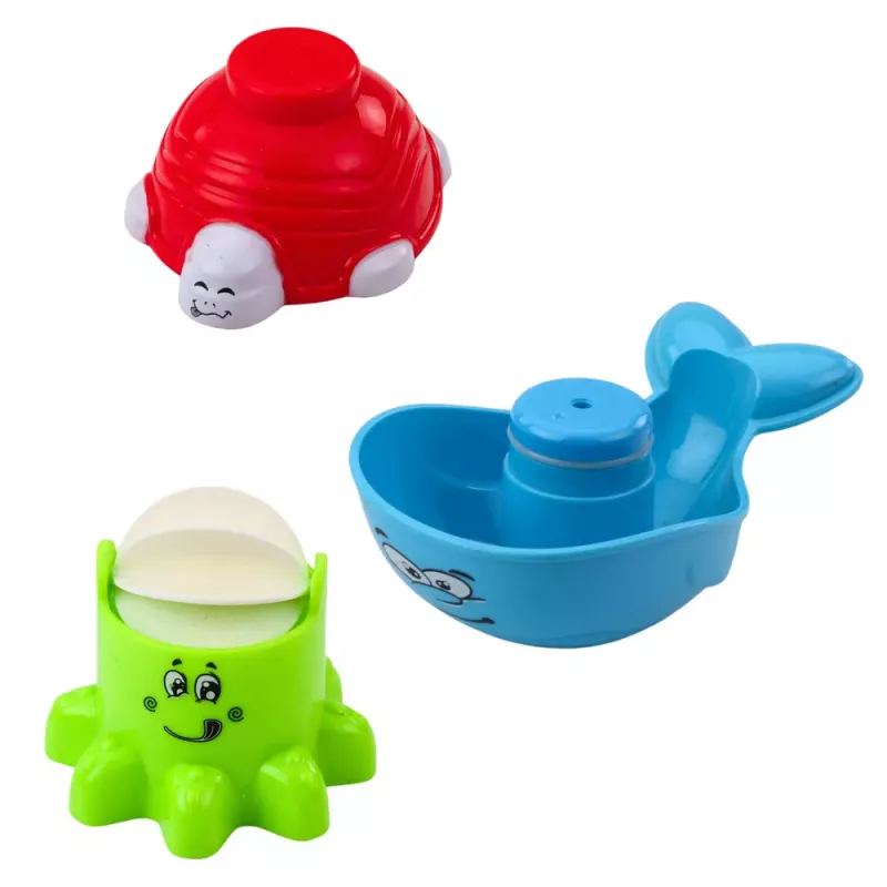 LEAN TOYS set de juguetes de baño interactivos fuente animales vasos