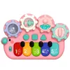LEAN TOYS Piano interactivo para niños Gears rosa