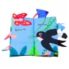 LEAN TOYS Libro sensorial de tela pájaros con sonido y chirrido multicolor