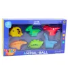 LEAN TOYS Set de juguetes de baño dinosaurios de goma multicolor 6 piezas