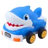 LEAN TOYS Coche RC con mando a distancia para niños pequeños tiburón azul