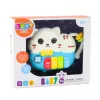 LEAN TOYS Mini piano para niños pequeños gatito azul luces sonidos