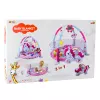 LEAN TOYS Manta de juego para bebé piscina de bolas 3 en 1 unicornio rosa