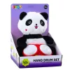 LEAN TOYS Panda de peluche con tambores mascota peluche luces sonidos