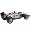 LEAN TOYS Coche de carreras RC con mando a distancia con volante, luces y sonidos 1:12 plata