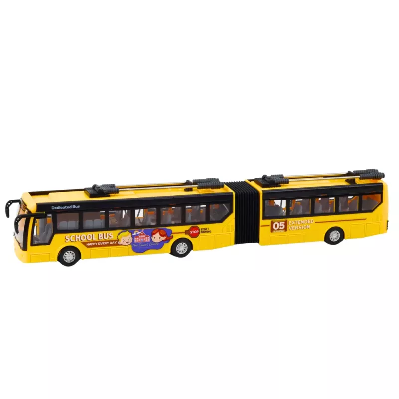 LEAN TOYS RC 1:32 autobús escolar articulado con mando a distancia amarillo