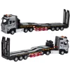 LEAN TOYS Grúa de remolque RC con mando a distancia con excavadora, luces, sonidos, 1:24