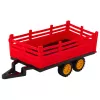LEAN TOYS Tractor RC con mando a distancia con remolque rojo